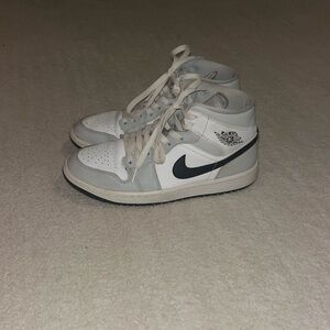 White/gray Air Jordans